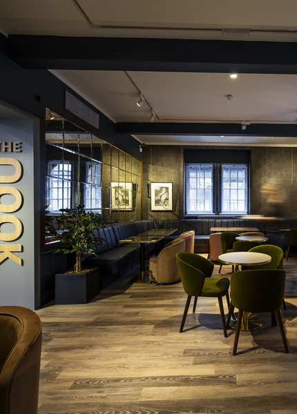 Interior shot of a recently refurbished cafe 