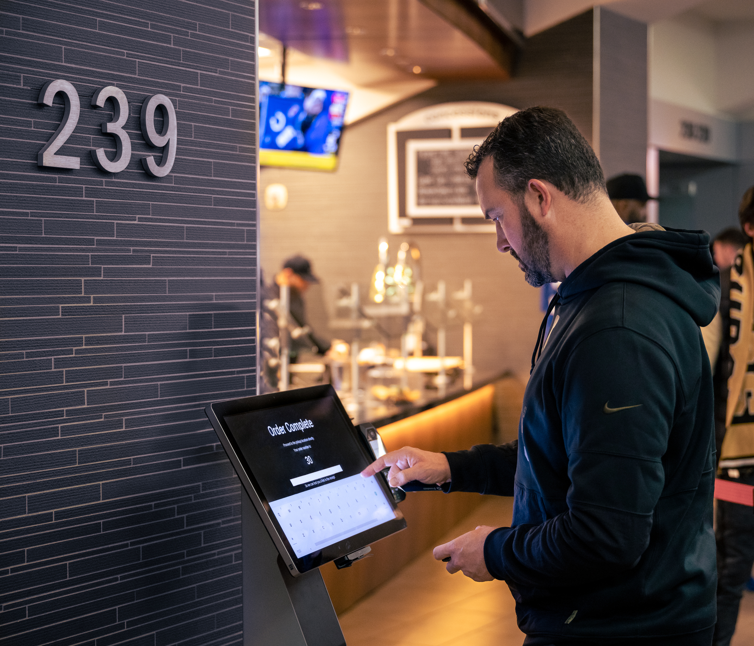 self-checkout at stadium
