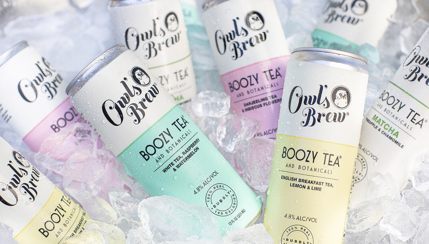 Cans of hard seltzer in ice
