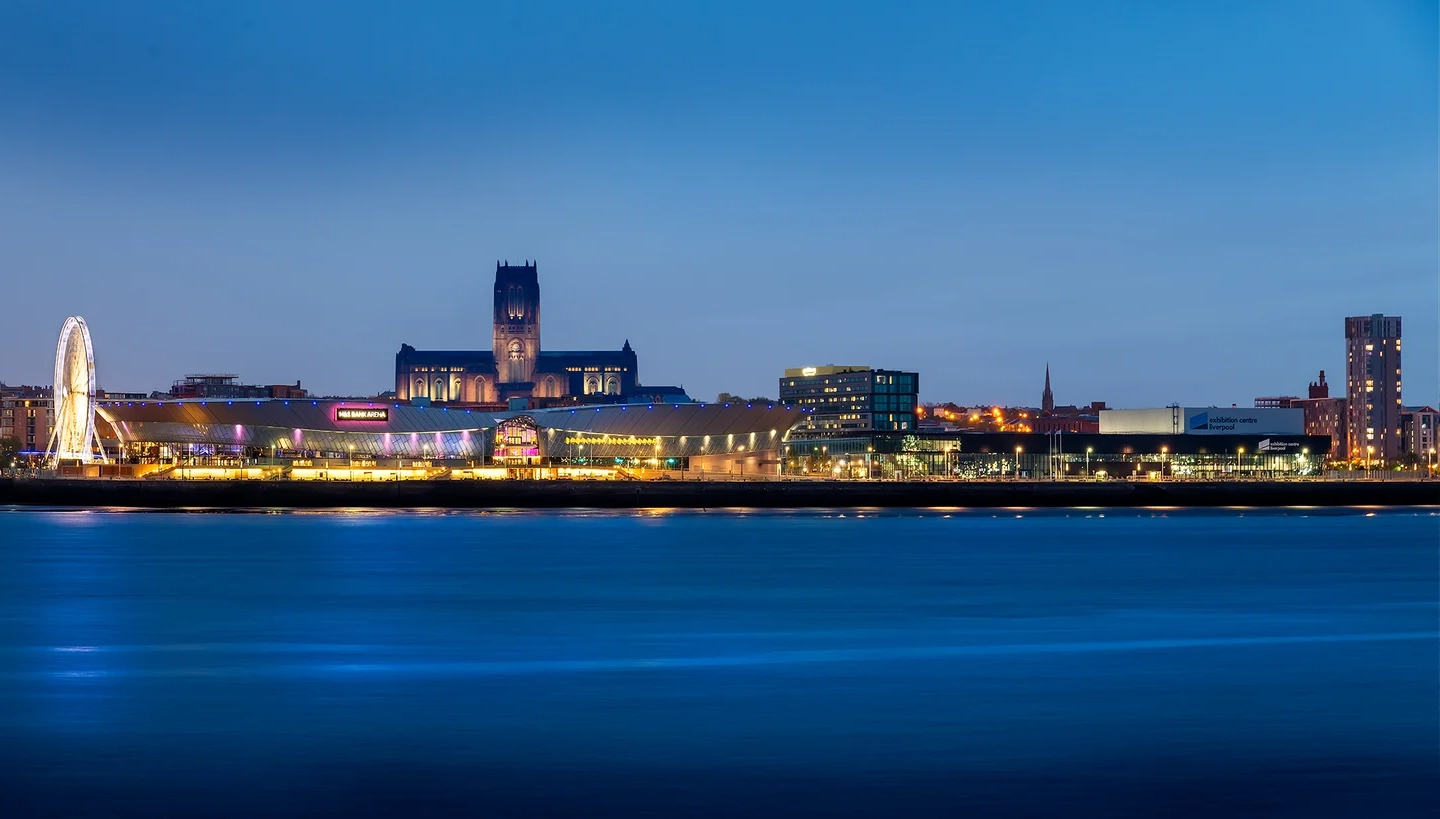 skyline of the waterside in Liverpool