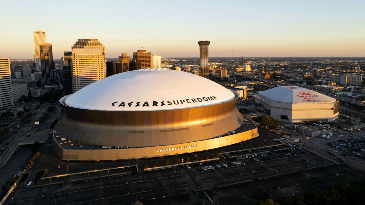 Aerial image of the Caesers Superdome