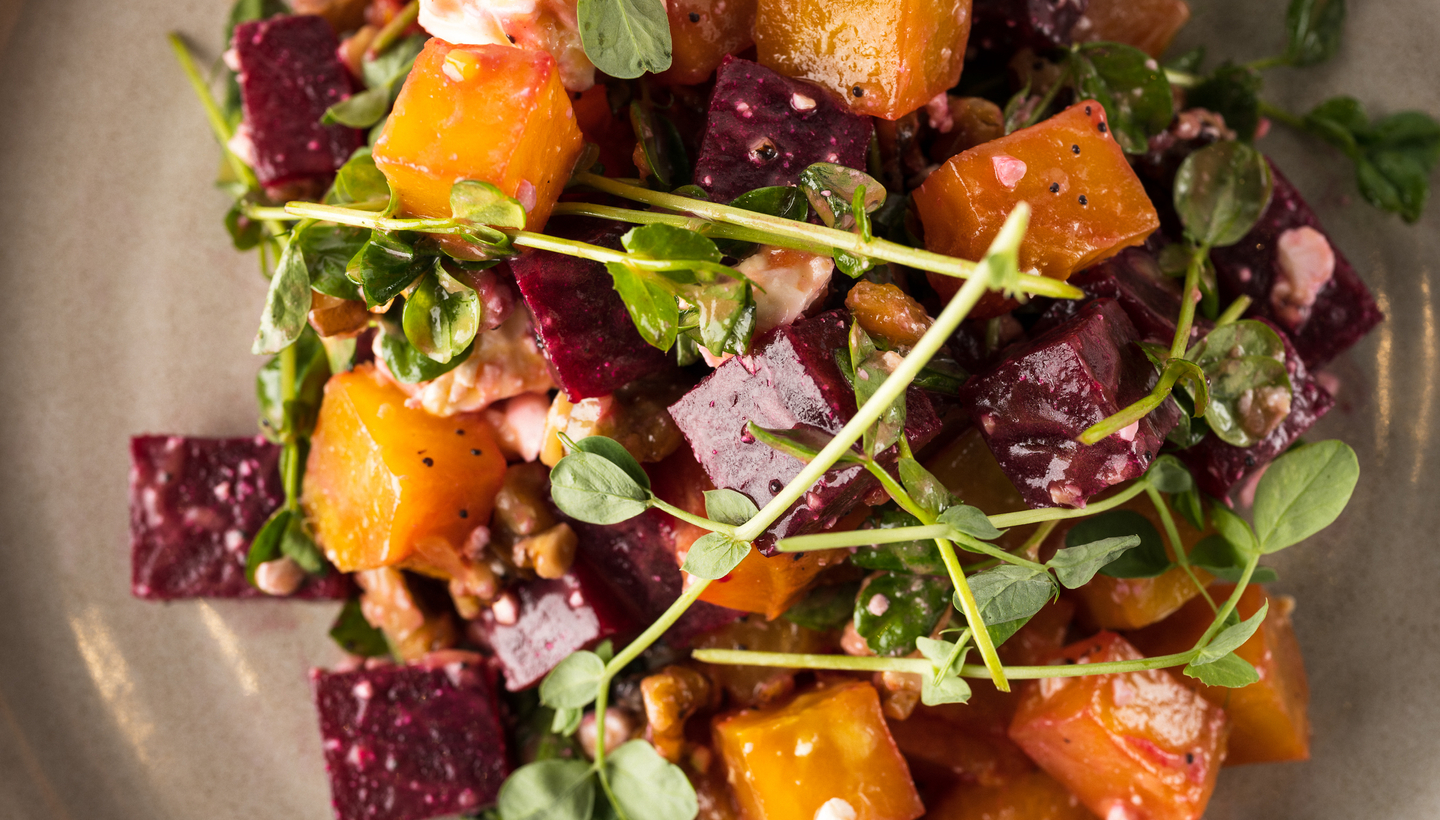Plate of roasted vegetables