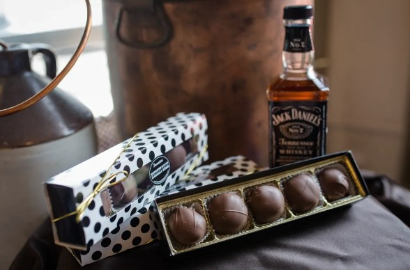 Truffles with Jack Daniels bottle