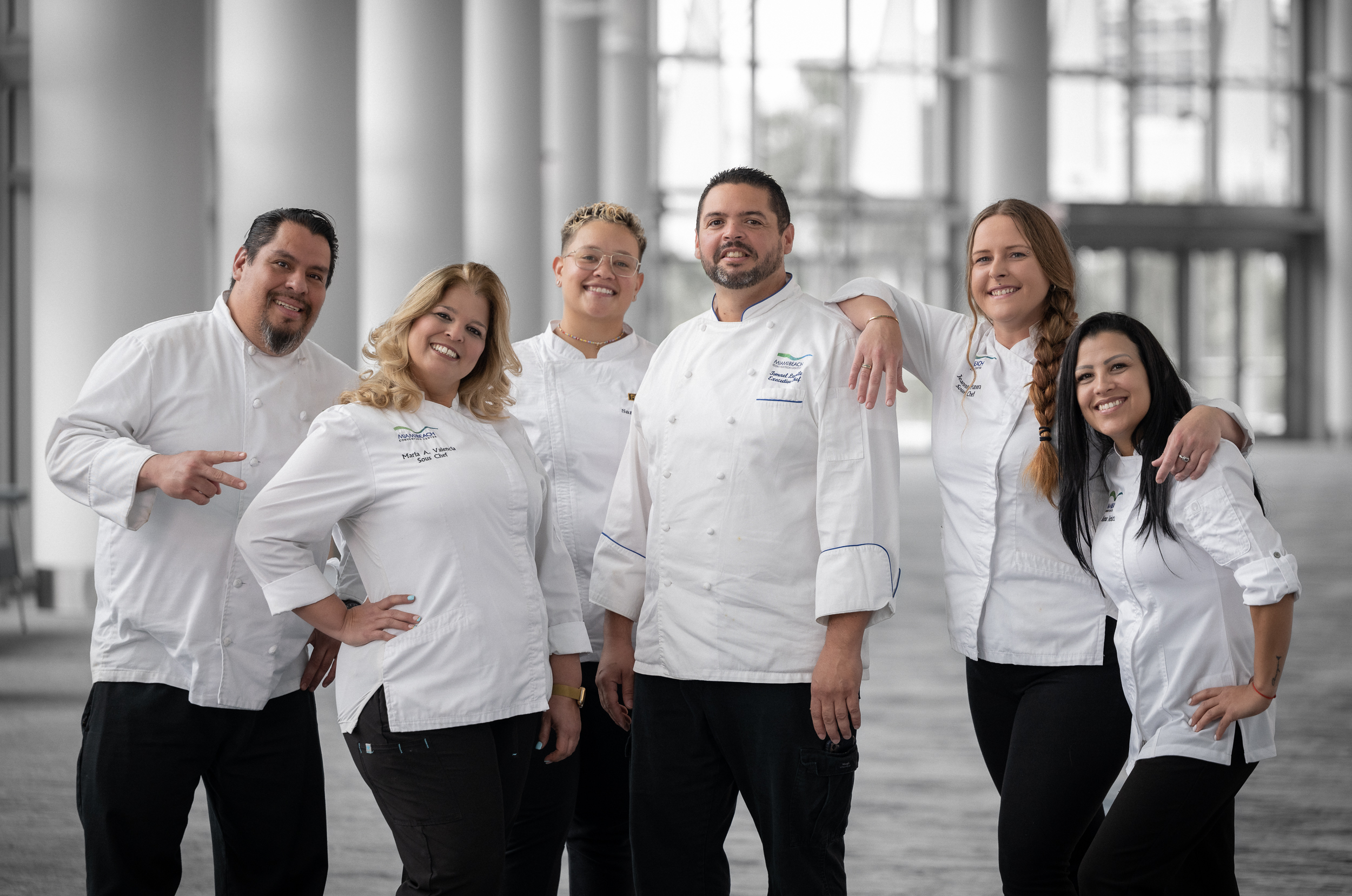 Group of chefs in convention center