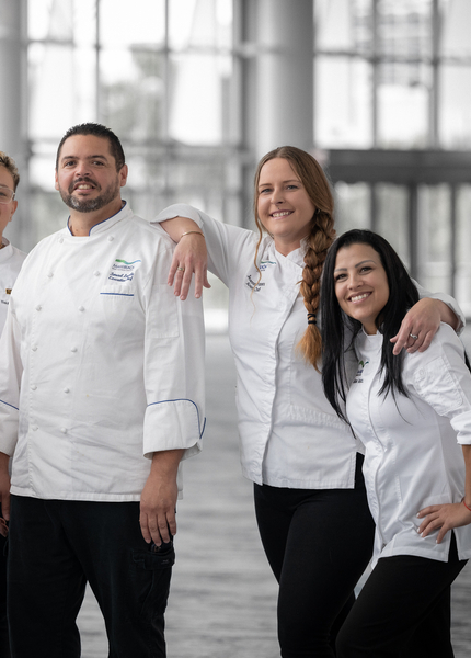 Group of chefs in convention center