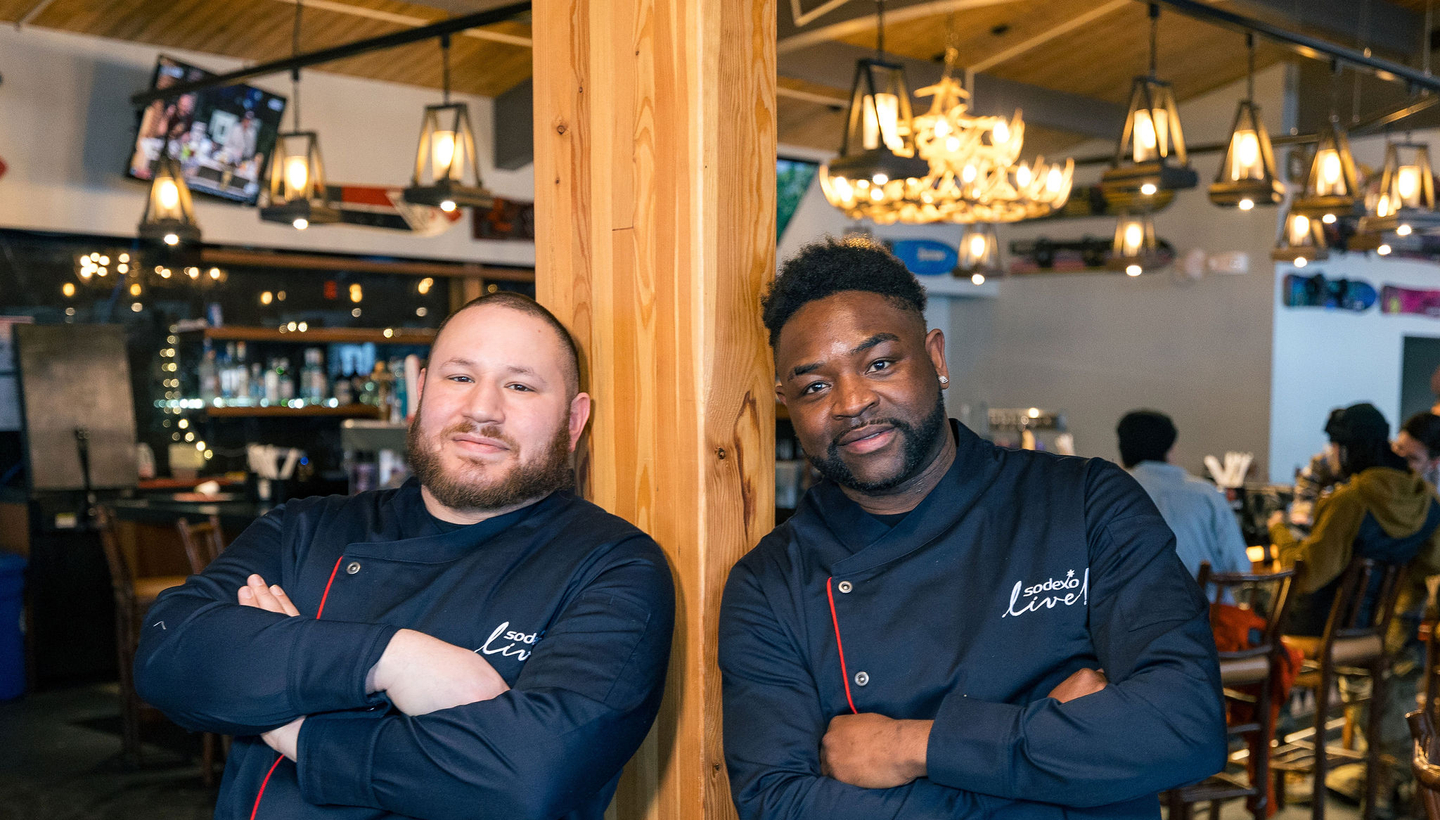 Chefs in restaurant