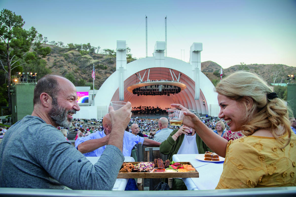 Hollywood Bowl stage and spectators
