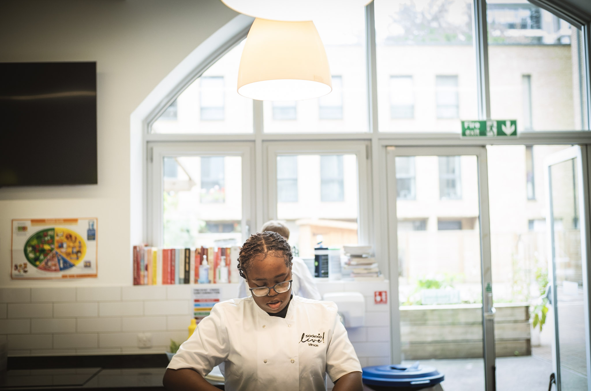 female chef working in kitchen