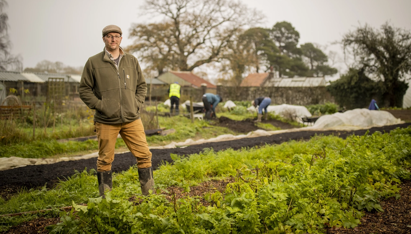 Farmer Tom at the Full Circle farm
