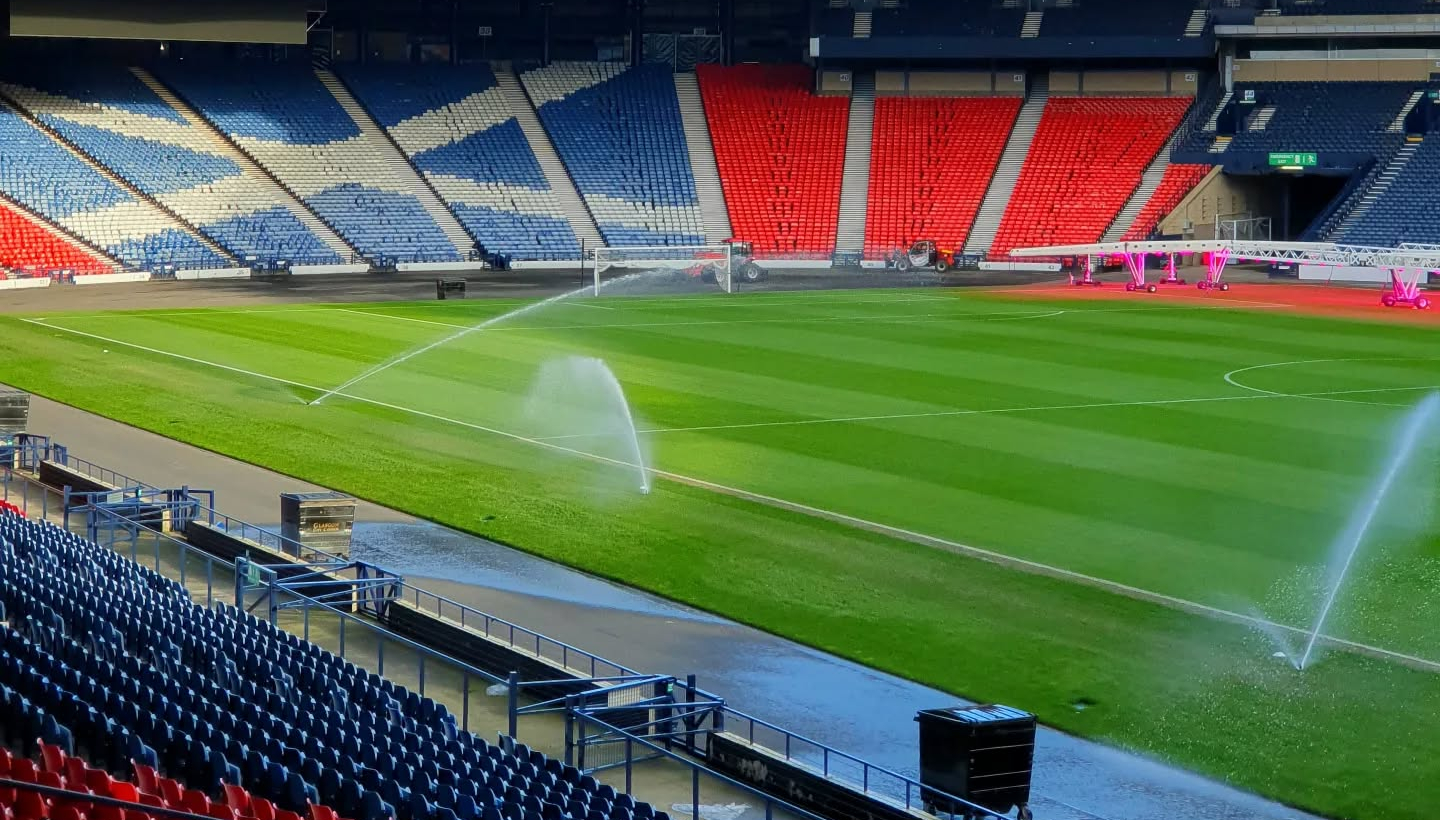 football pitch view