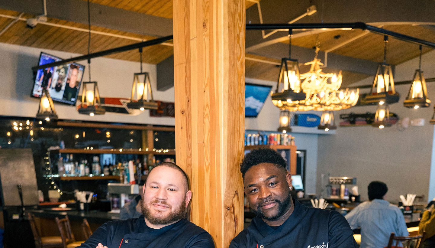 Chefs in restaurant