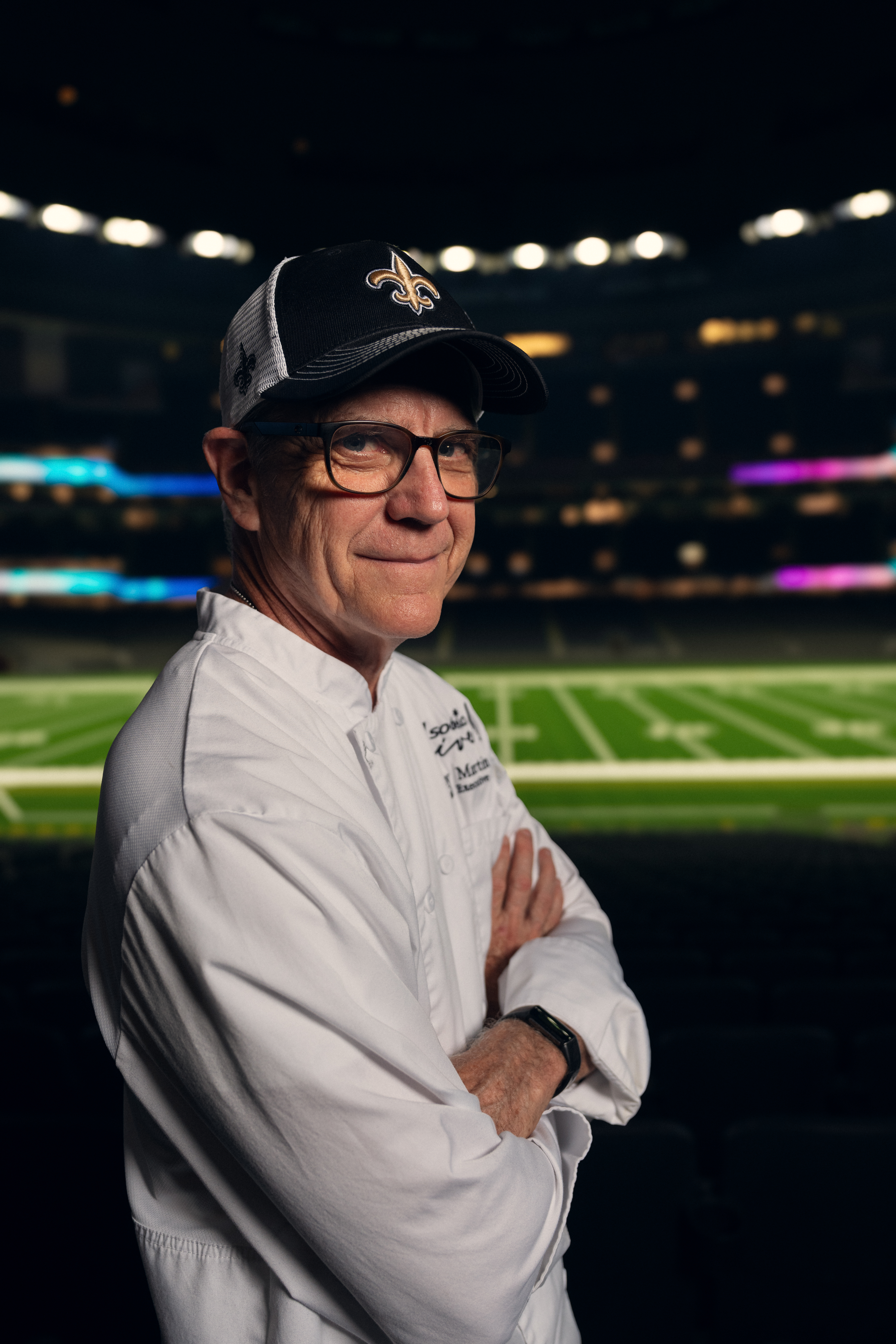 Chef Lenny Martinsen standing at the Caesar Superdrome