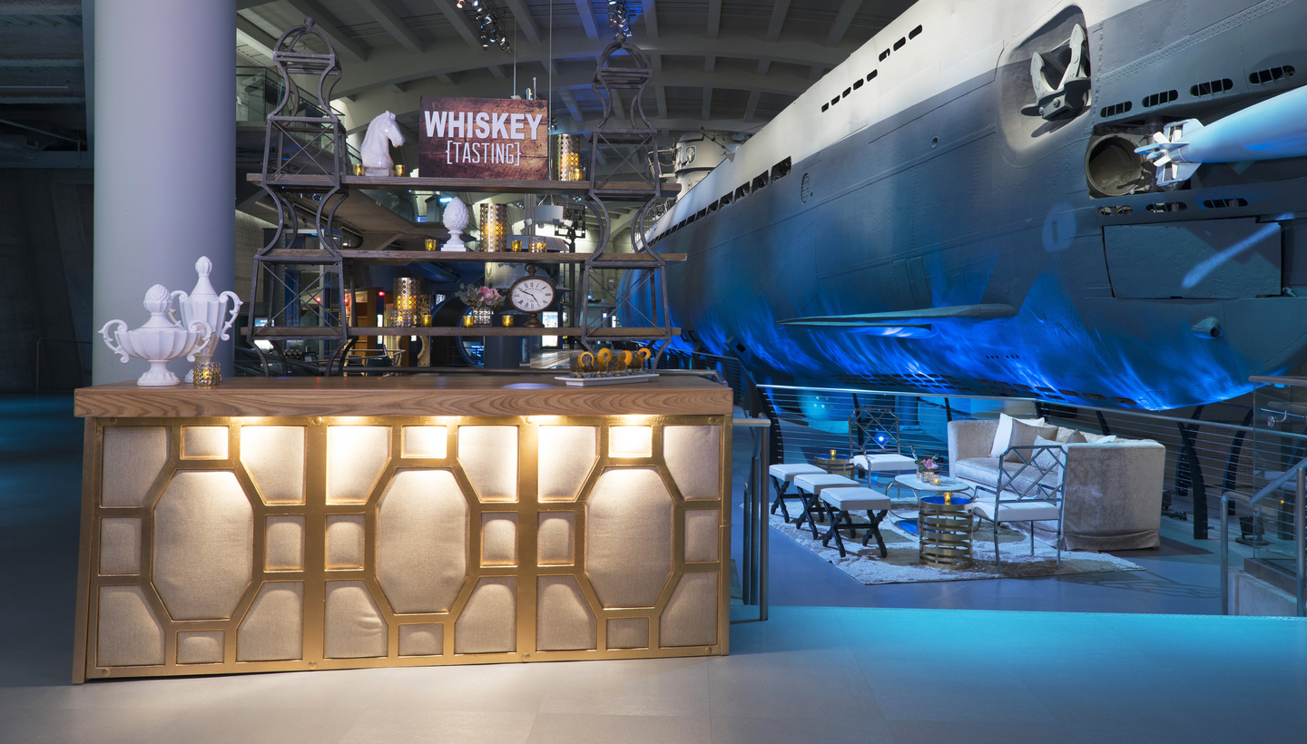 bar set up at musuem