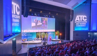 Auditorium with people on stage